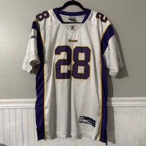 NFL Minnesota Vikings Authentic Jersey Shirt Reebok #28 Adrian Peterson Size 50